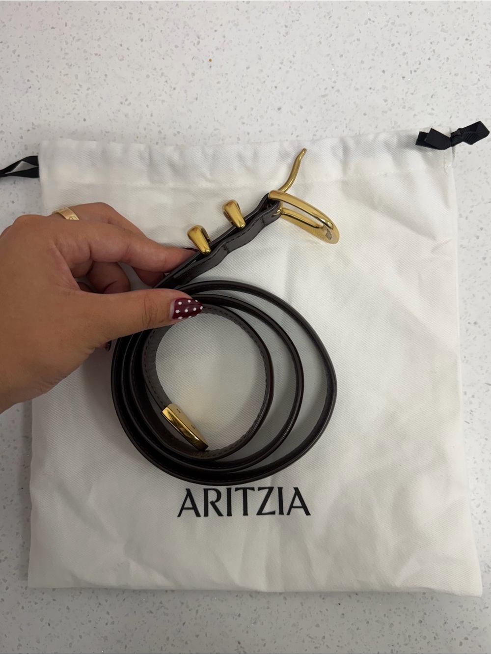 aritzia brown belt